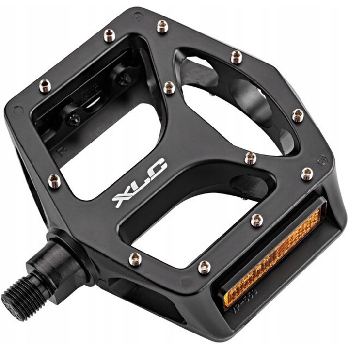Pedale bicicleta XLC PD-M10, 110x110mm, 9/16'', aluminiu, negru