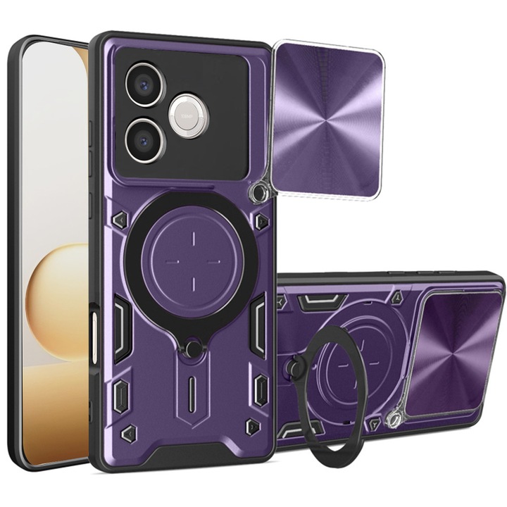 Carcasa Techsuit CamGuard Pro, pentru Honor 600 Lite, violet, TPU