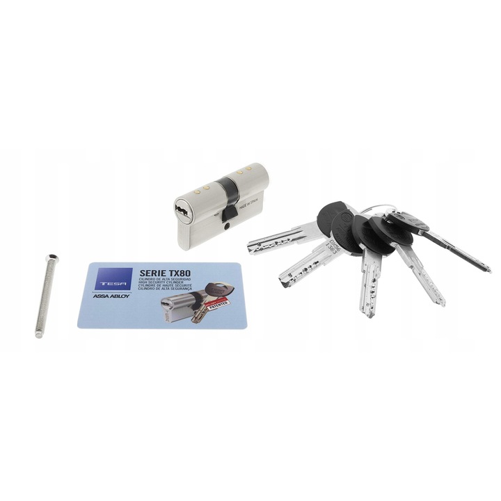 Cilindru de inchidere Tesa MX803030N, 30x30mm, с 8 щифта, 2 сензора за сигурност