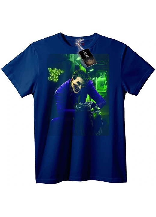 Joker póló - Batman gonosz design, sötétkék, 4XL