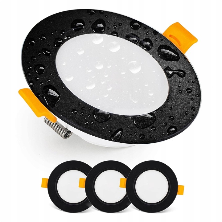 Spoturi LED incastrate Emos, 5W, 3000K, set de 3, IP54