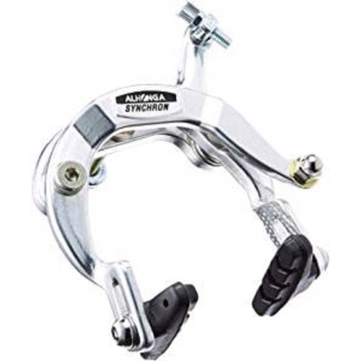 Frana bicicleta, Alhonga, model 29208401, aluminiu, argintie, 60x80mm