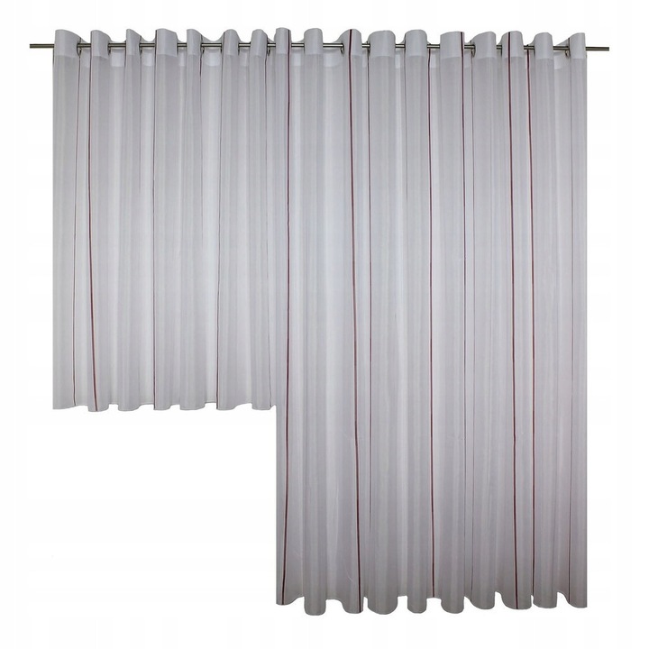 Перде с халки 140x145см, полиестер, полупрозрачно