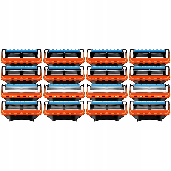 Set 16 wkladow do maszynki de ras Fusion5, inlocuiri de calitate, compatibile, pentru piele sensibila