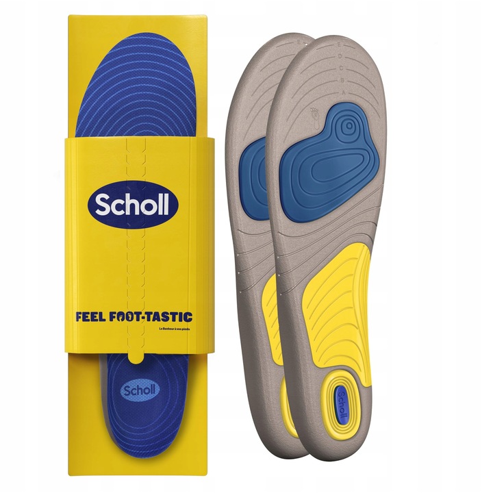 Стелки GelActiv Running Scholl, многоцветни, размер 35.5-40.5, комплект от 2 чифта
