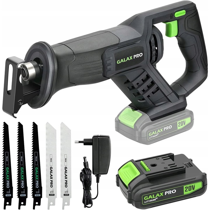 Fierastrau electric fara fir Galax Pro 20V, 2,2 kg, viteza variabila, incarcare rapida