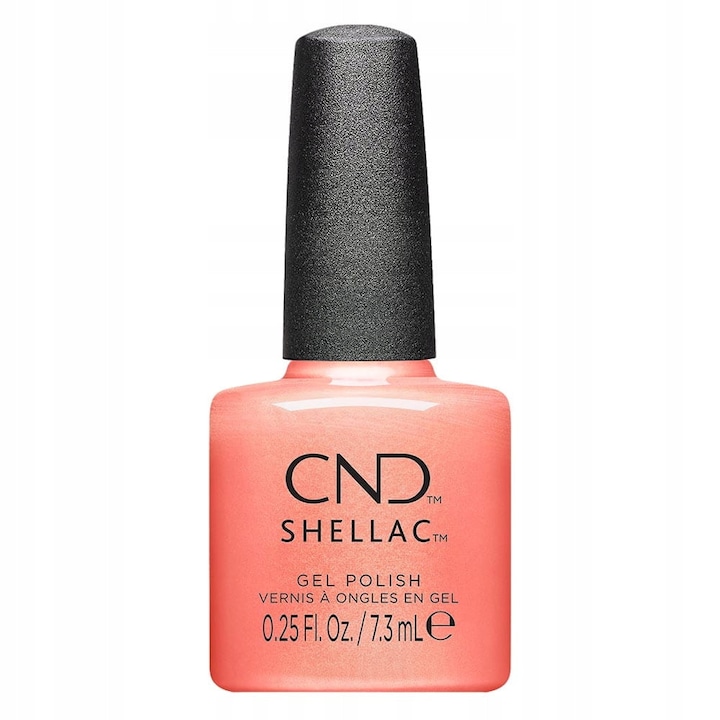 CND Shellac Oja Apribot 7,3ml, nuanta piersiciu, perlata, set profesional