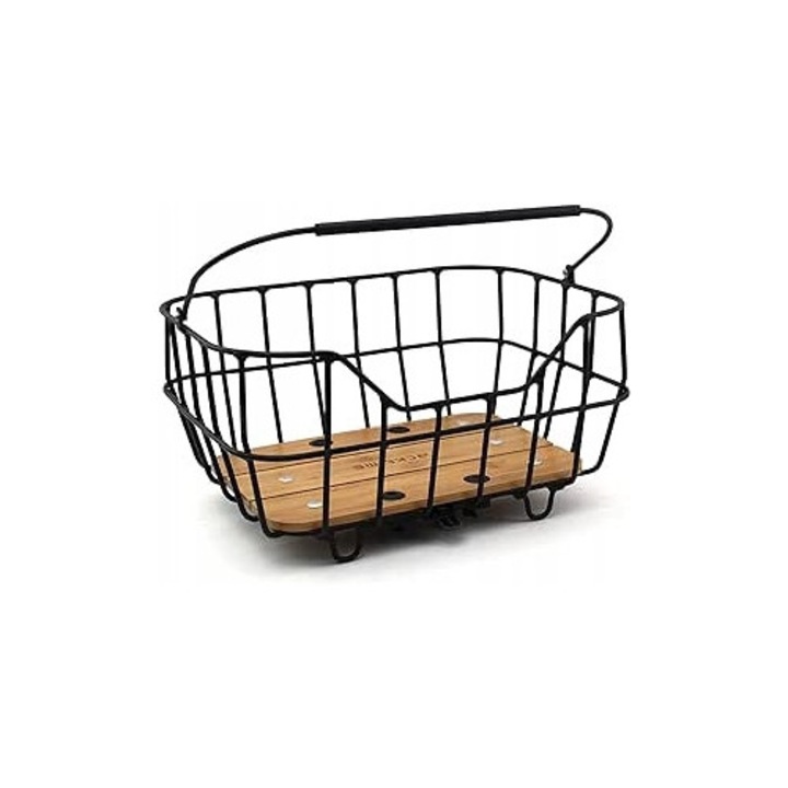 Cos de bicicleta Racktime Baskit Breeze, 25L, negru, 47,4x24,1x35cm, cu montaj Snapit