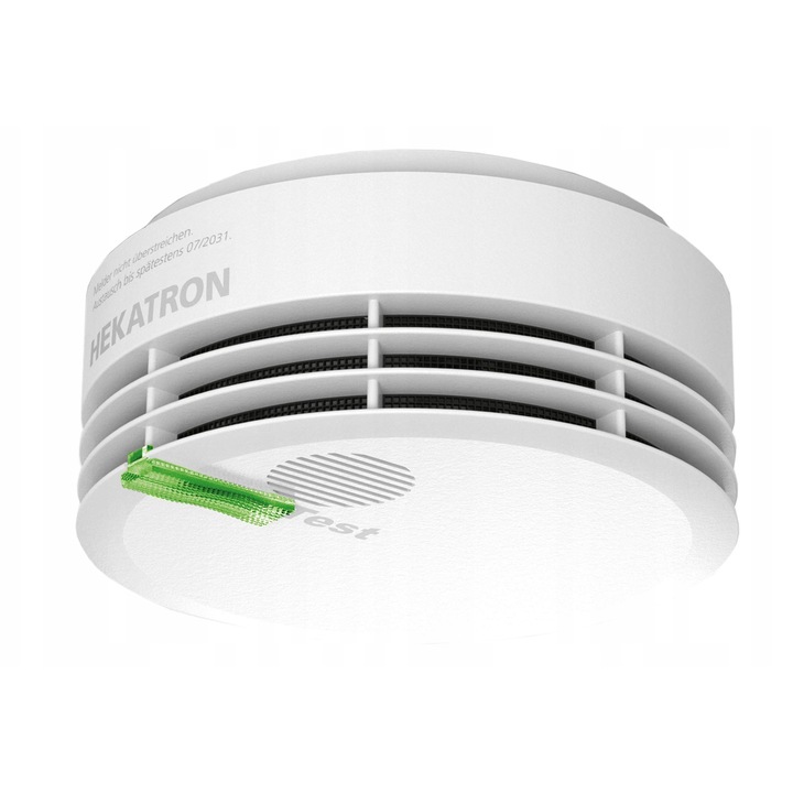 Hekatron Genius Plus füstérzékelő, fehér, 104x48mm, IP 40, 85 dB