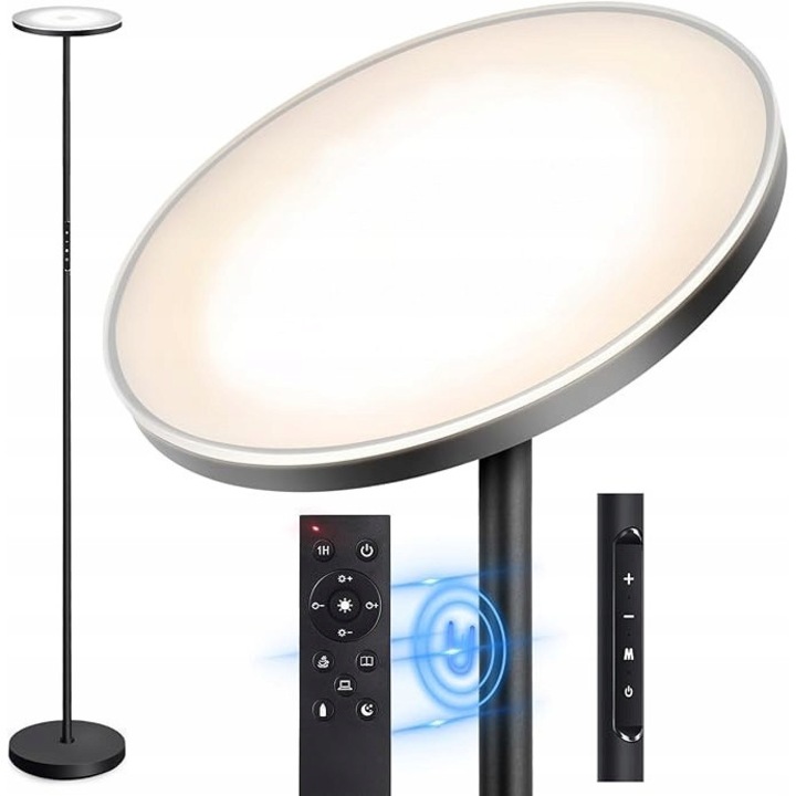 LED стояща лампа, 30 W, димируема, дистанционно управляема, 24,1x24,1x180,1см, A++