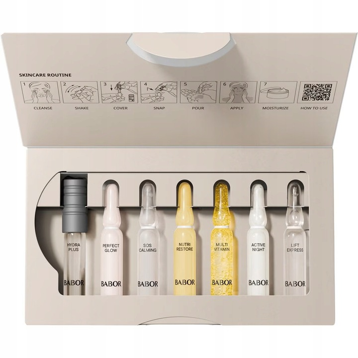 Set fiole ser, Babor Perfect Skin Collection, 14x2ml, pentru ten mat, efect racoritor