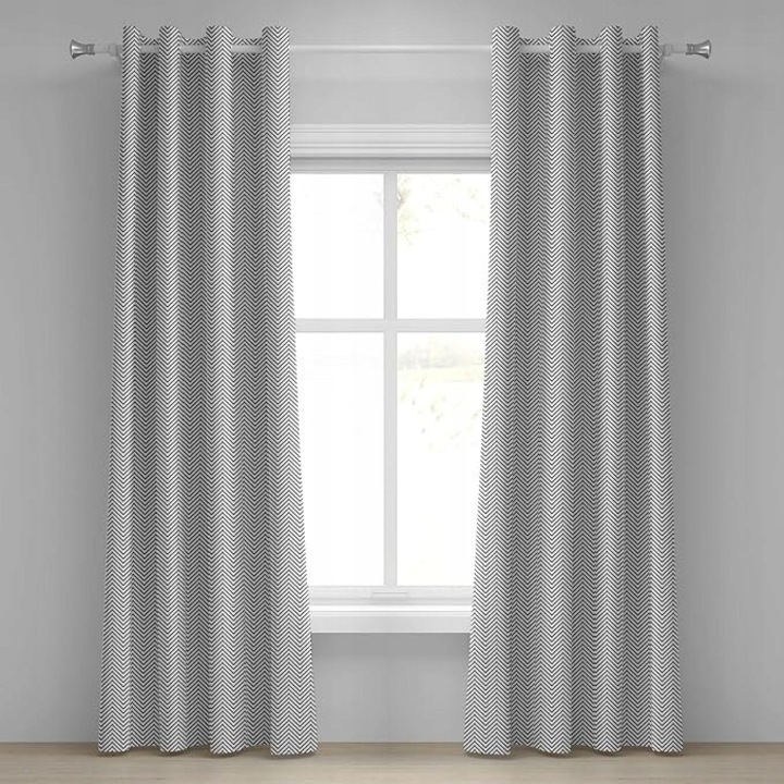 Комплект 2 завеси ABAKUHAUS, 280x260см, бял