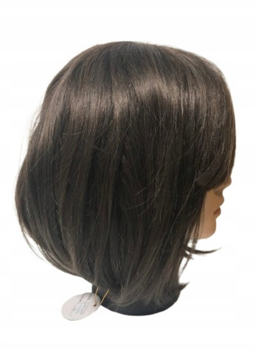 Peruca par natural, 35cm, 140g, culoare 6# brun, cu breton