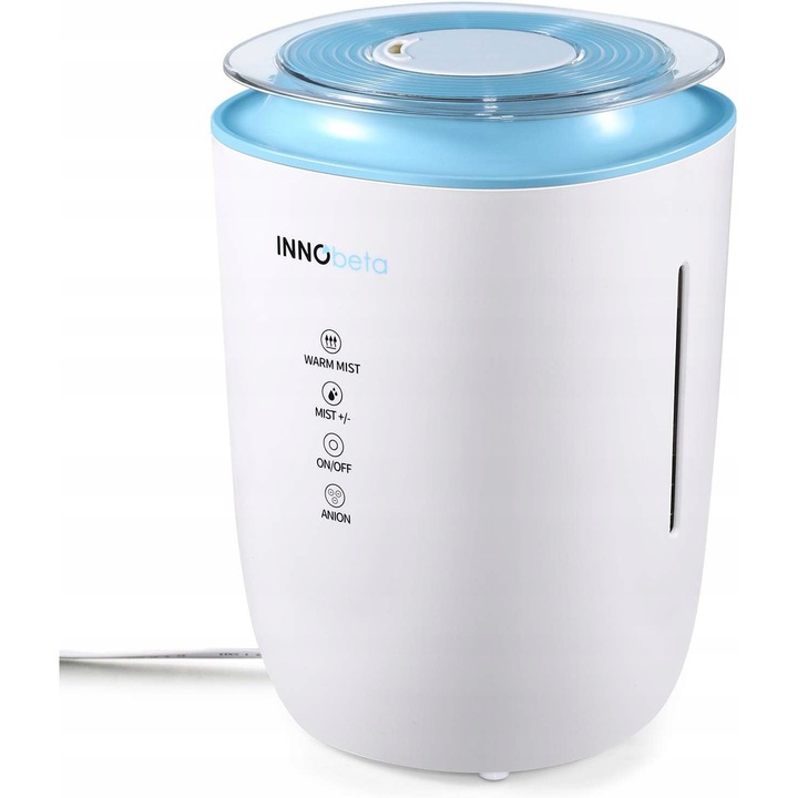 InnoBeta Waterfall 4L ultrahangos párásító, 360°-os forgatás, vízszűrő, többszínű