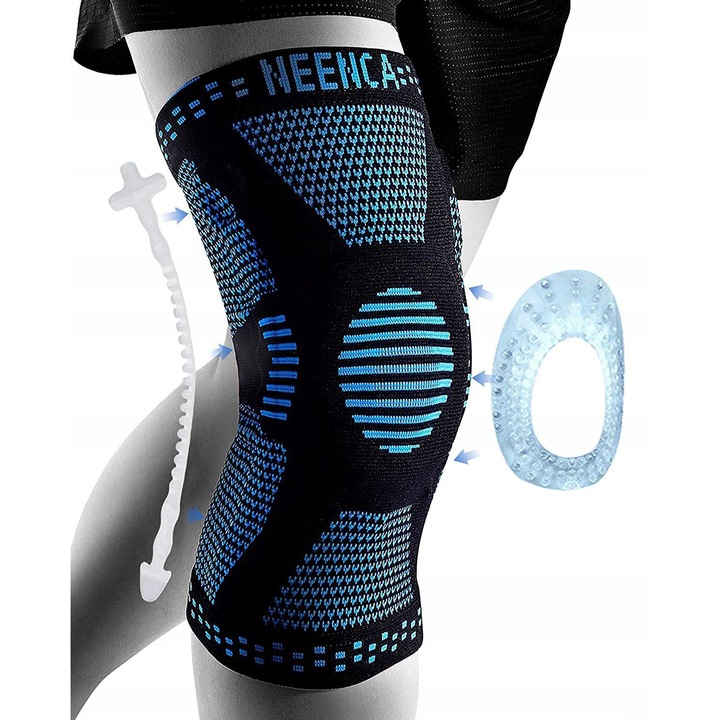 Neenca térdortézis, XXXL méret, párnázási technológia, rugalmas anyag, csúszásmentes