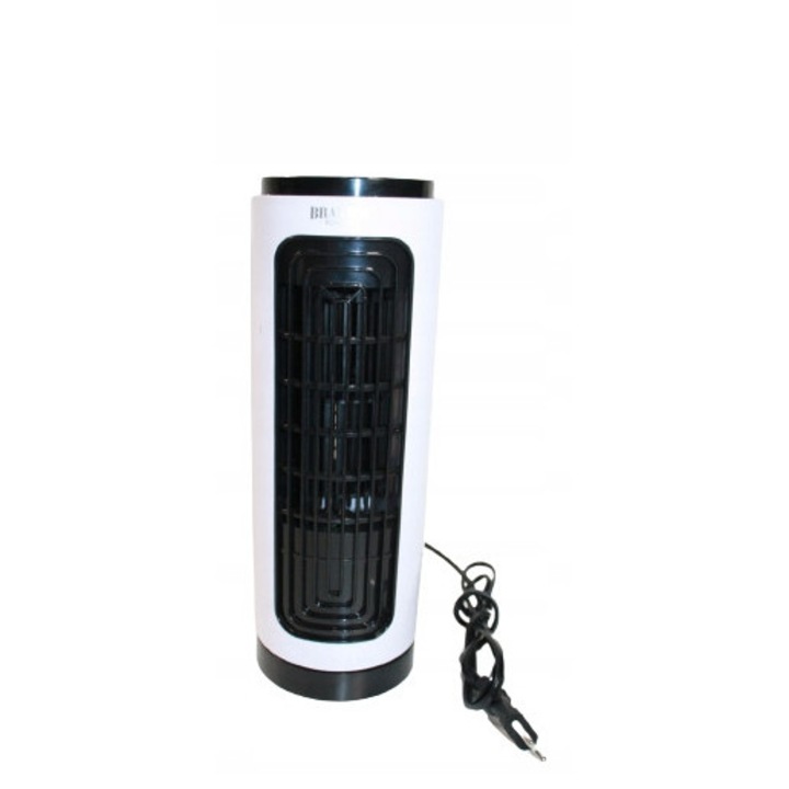 Ventilator birou cu telecomanda, Brandson, 3 viteze, negru, 11x11x31cm