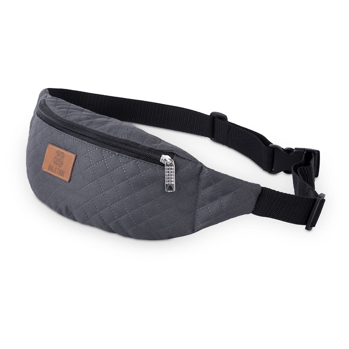 Kaletnik válltáska, nagy rekesz, vízálló, grafit, 30x20cm