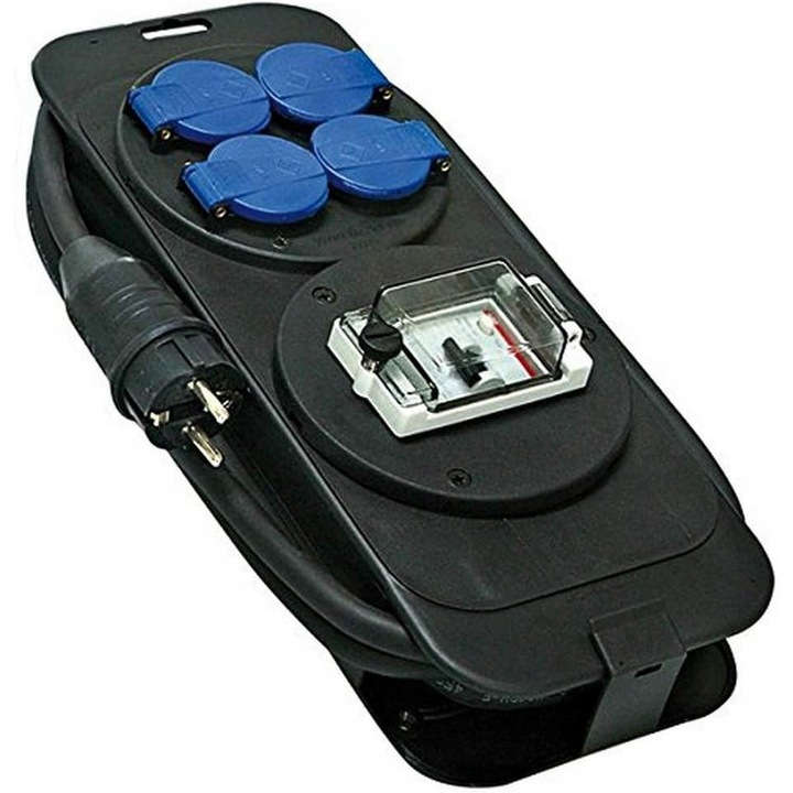 Prelungitor Brennenstuhl, 4 gniazda 2P+T, 16A/230V, 5m, IP44