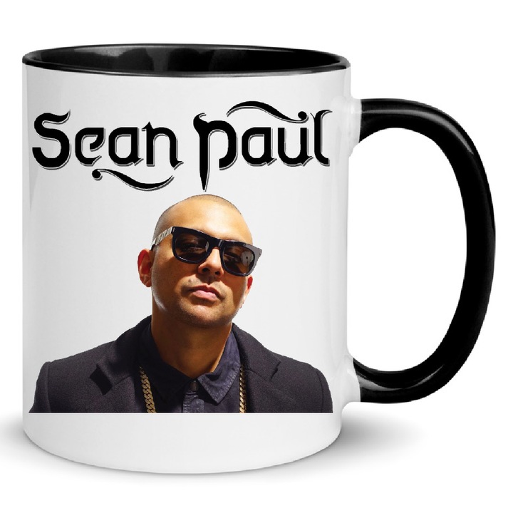 Cana ceramica Sean Paul Mug No1, 330ml, alb si negru, design modern, rezistent la spalare in masina