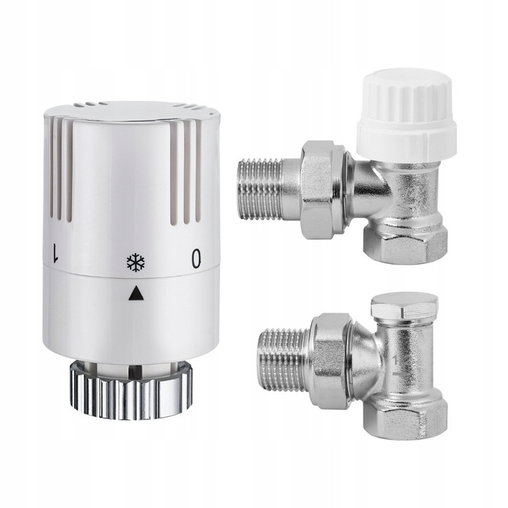 Термостатичен кран Invena CD-71-K15-A, 1/2", 10 bar, 110C, за радиатори