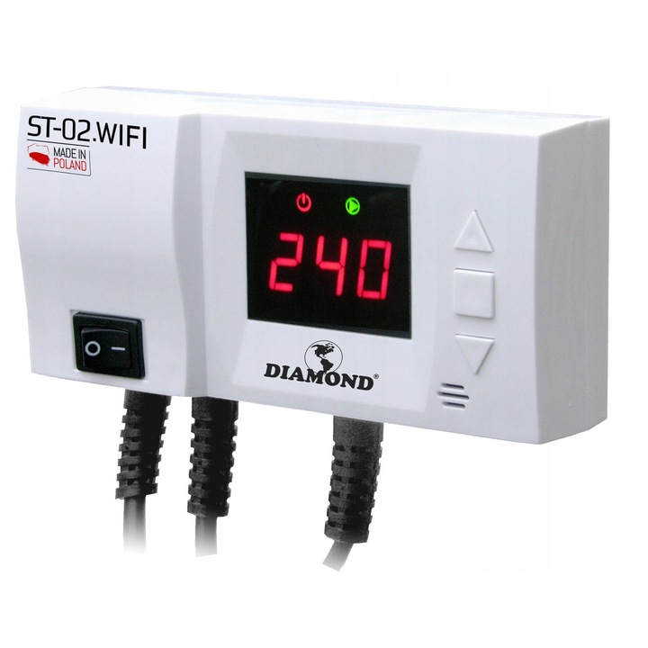 SZABÁLYZÓ VEZÉRLŐ KÖZPONTI FŰTÉS SZIVATTYÚ LED KEMENCE KAZÁN ST-02.WIFI 2W ANTISTOP