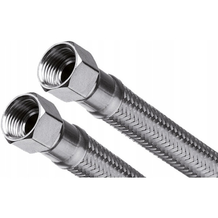 Rozsdamentes acél szerelvények, INVENA, 3/4"x3/4", 15mm, 80cm, 2 darabos készlet