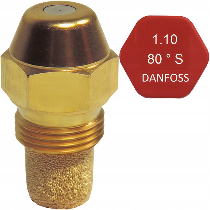 Маслена дюза, Danfoss 1.10-80 S, 0.03кг, 80°, за централни отоплителни уреди