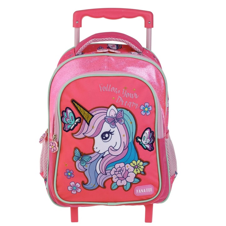 Ghiozdan Troler Gradinita Fucshia Unicorn - Fanatee