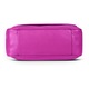 Geanta de mana din piele, Vera Pelle, fucsia, 4 buzunare, curea detasabila