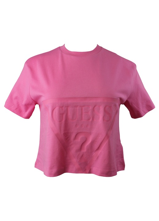 Tricou dama cu decolteu rotund Guess, roz