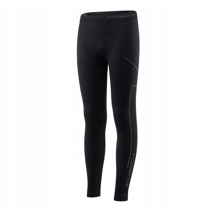 Детски спортен панталон Brubeck Thermo Junior, черен/графит