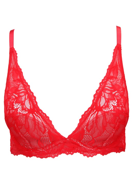 Sutien bralette Calvin Klein, rosu, material elastic, 36 EU