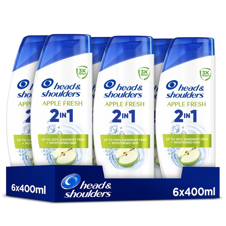 Sampon de par, Head & Shoulders Apple Fresh, 6x400ml