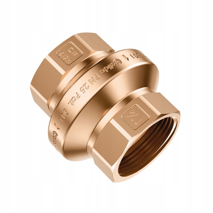 PIONIER Calido visszacsapó szelep, 1 1/4", PN25 nyomás, -20C és 90C közötti üzemi hőmérséklet, csendes zárórendszer