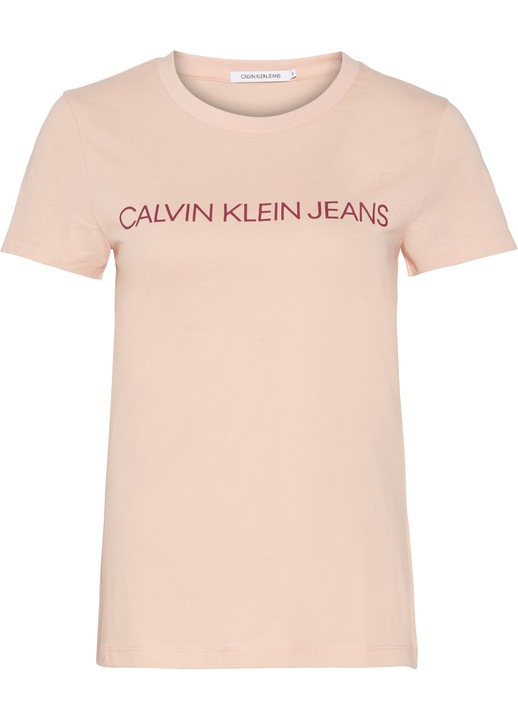 Tricou de dama cu decolteu rotund Calvin Klein, crem, XS INTL