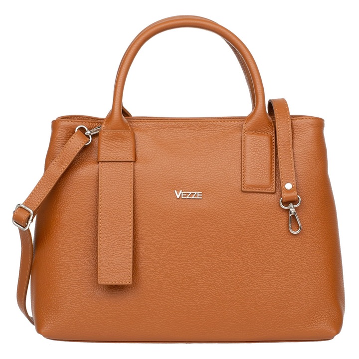 Geanta Vezze, piele doua compartimente