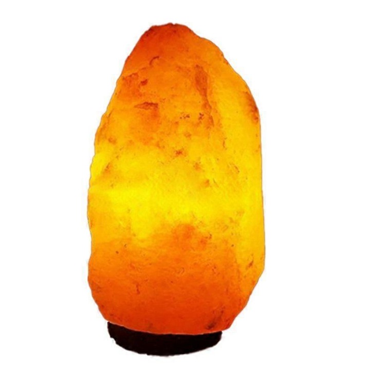 Lampa de sare cristalina LED, purificator de aer, lumina de noapte, galben