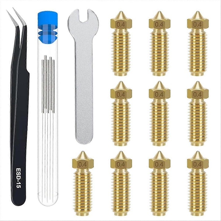 Duza din alama Volcano 0.4mm pentru Kobra3, set accesorii imprimare 3D