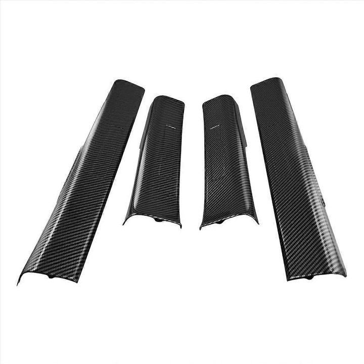 Set 4PCS protectii praguri usa, decor carbon fiber, accesorii auto tuning