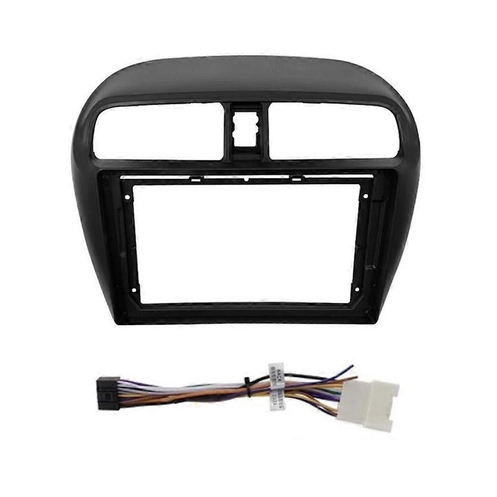 Rama panou bord pentru Mitsubishi Attrage Mirage 2012-2018 negru 9 inch