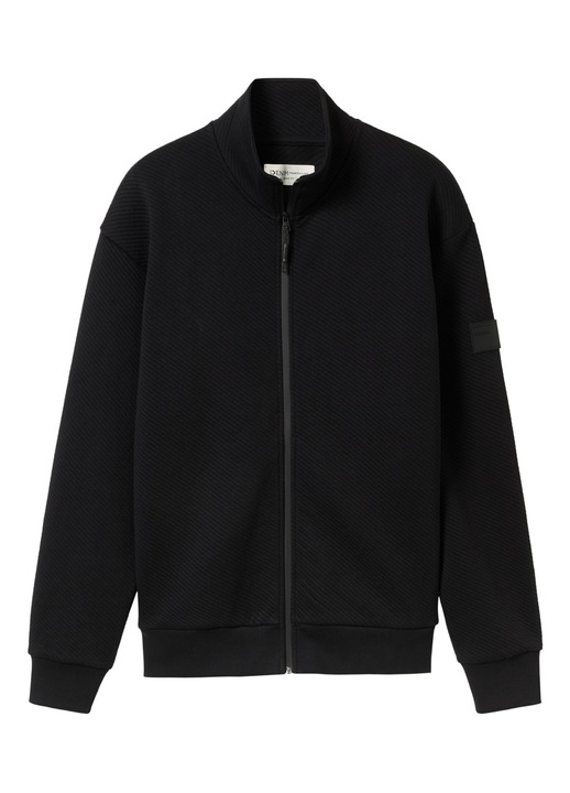 Hanorac barbati Tom Tailor, negru, bumbac si poliester, maneca lunga, decolteu rotund, S INTL