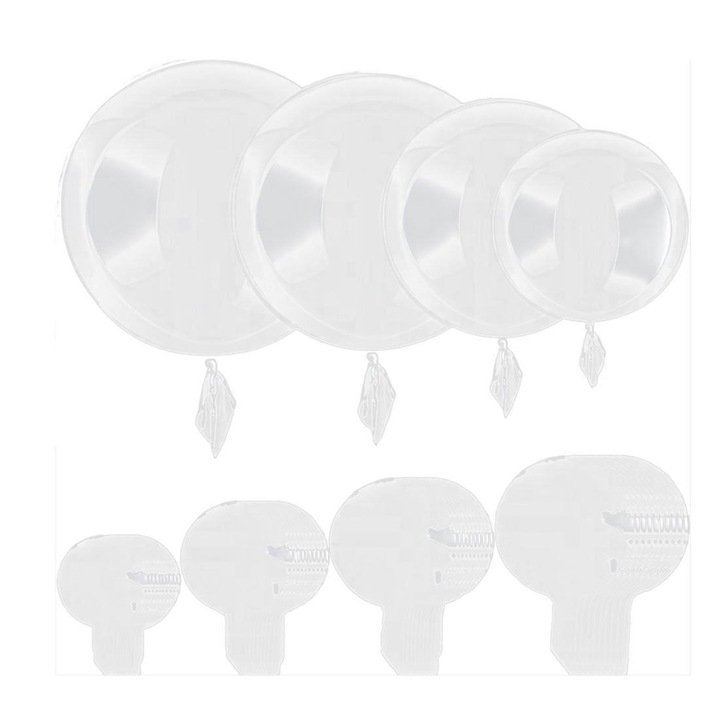 Set 40 Baloane Bule Transparent pentru Petrecere si Nunta