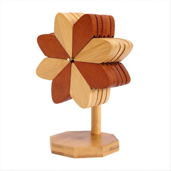 Set de 5 servete si naproane cu design mori de vant pentru masa de dining