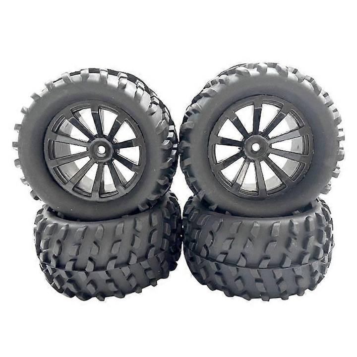 4 db 82 mm-es kerék készlet 12 mm-es hatszöggel RC 12428 autóhoz, fekete