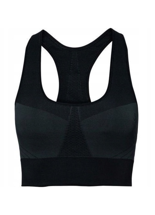 Sutien sportiv Odlo Seamless, suport moderat, negru, 84% poliamida, 16% elastan, M INTL
