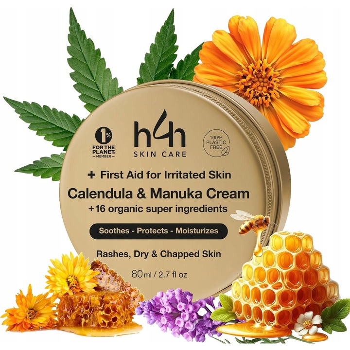 Hemp Help Manuka Honey & Calendula irritáció elleni krém 80ml