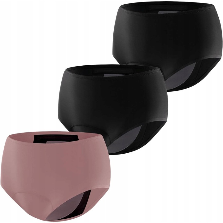 Chiloti pentru femei, CARER, set de 3, marimea M, pentru incontinenta