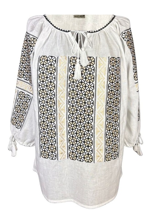 Bluza dama A26 alb/bej, marimea XL