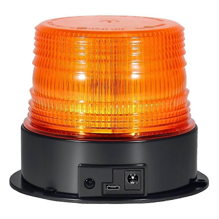 Безжична магнитна предупредителна лампа, акумулаторна стробоскопна лампа за превозно средство, черна