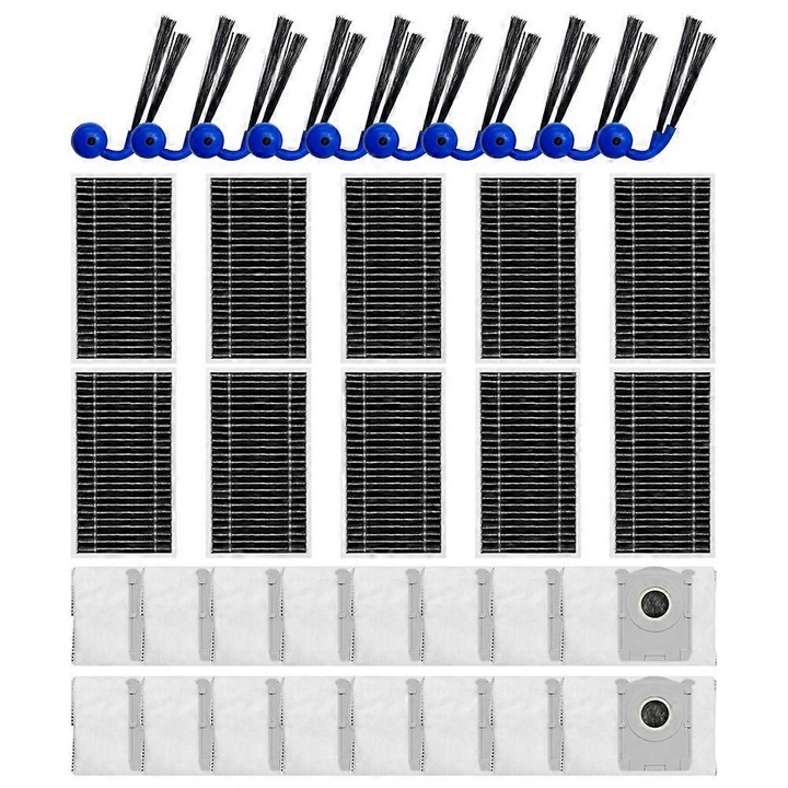 Set accesorii aspirator Ecovacs Deebot T90 Pro Omni - rezervor apa, perie laterala, filtru, sac de praf